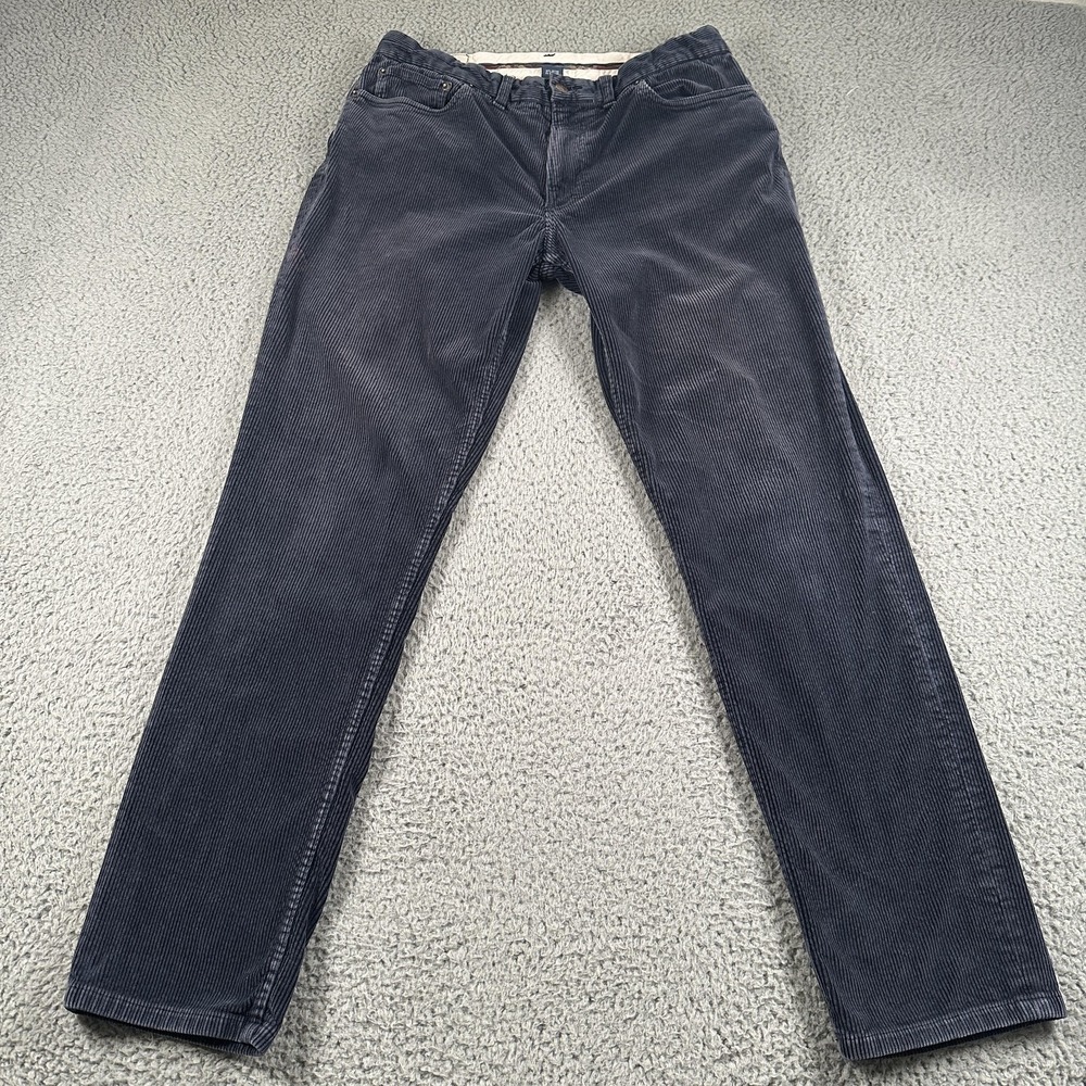 Polo Ralph Lauren Pants Mens 34x31 Blue Corduroy Chino‎ Classic Straight Stretch